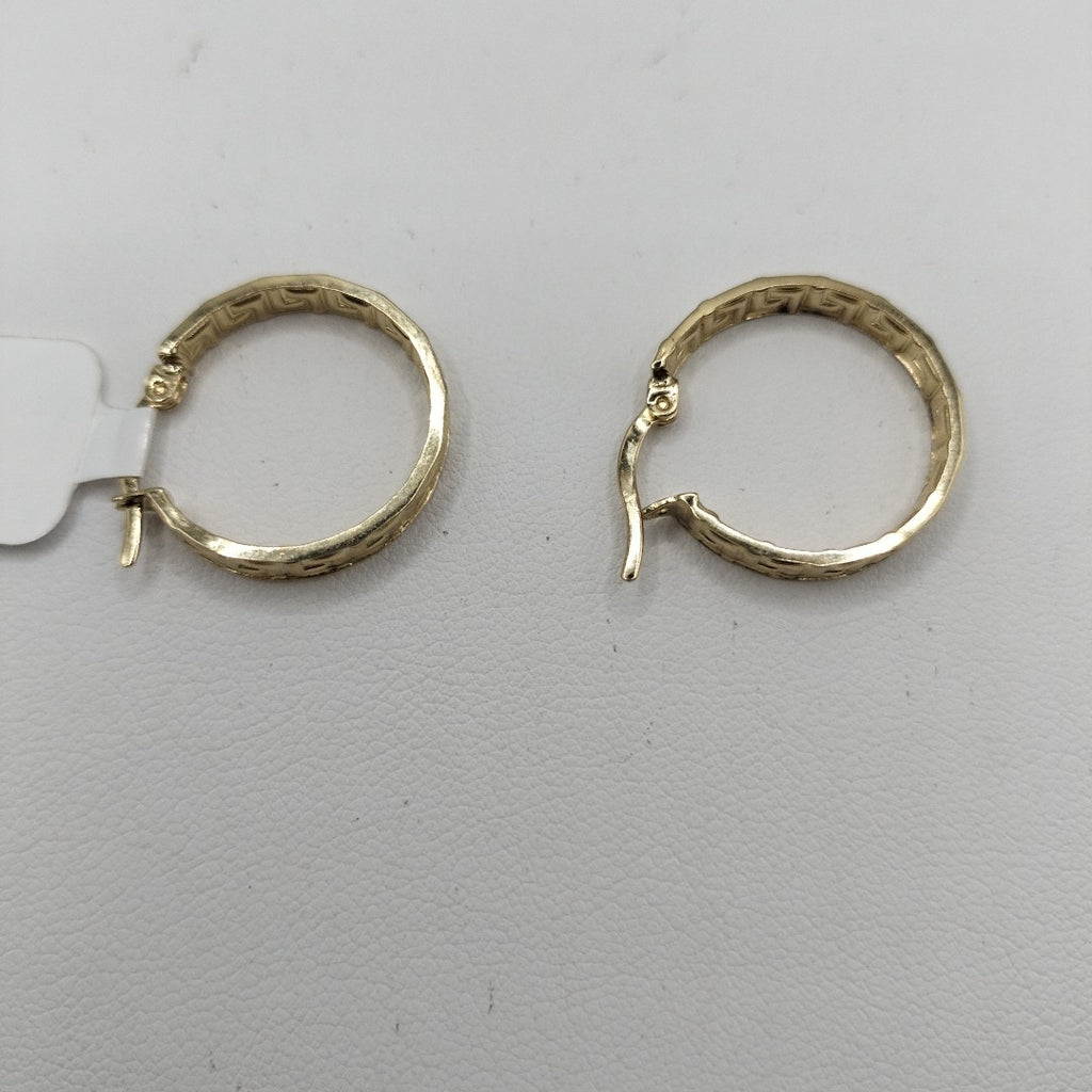 ARETES ARRACADA CON GRECAS 14K 2 GR (NUEVO)