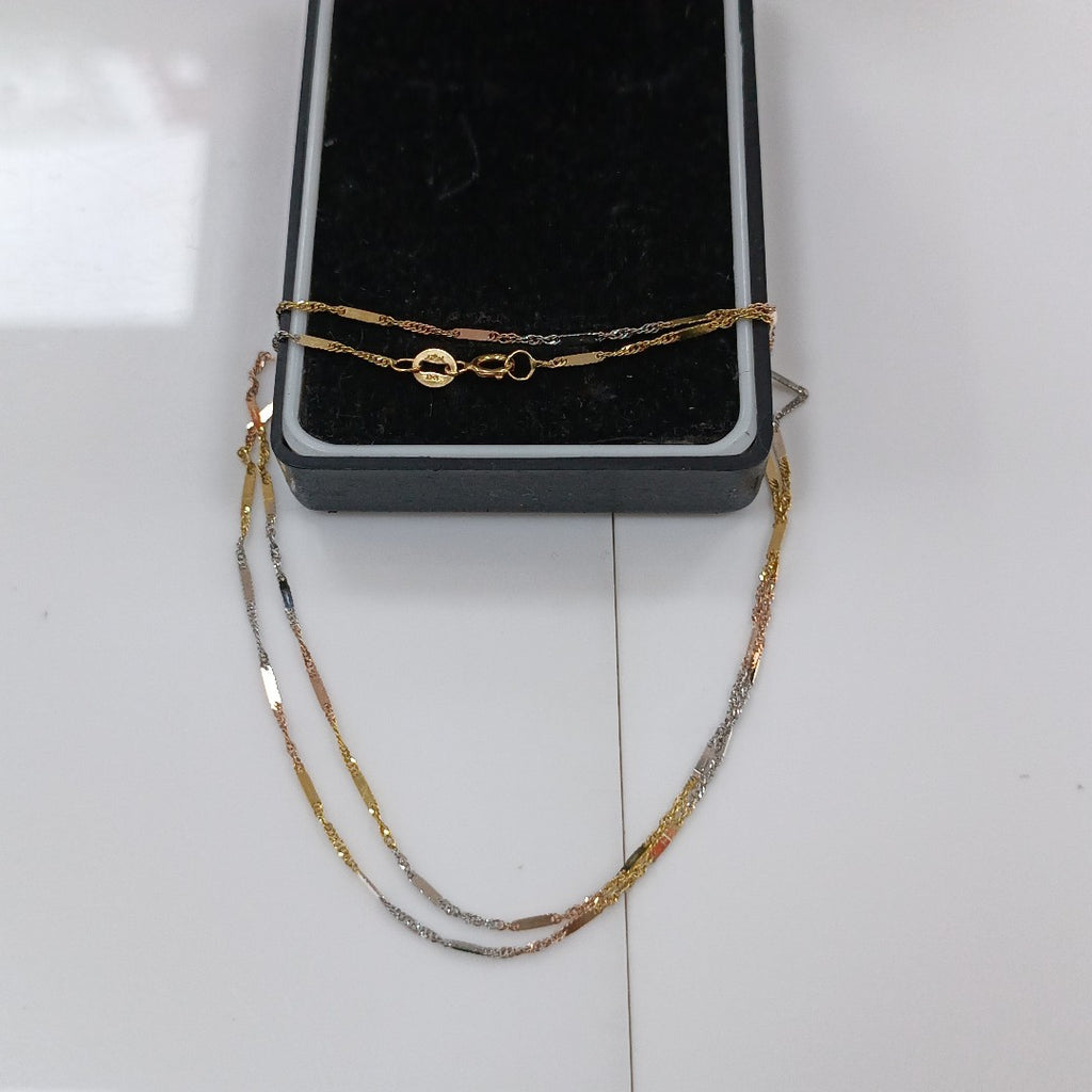 CADENA ORO, ORO COMBINADO 10 K 1.6 GRMS (SEMINUEVO)