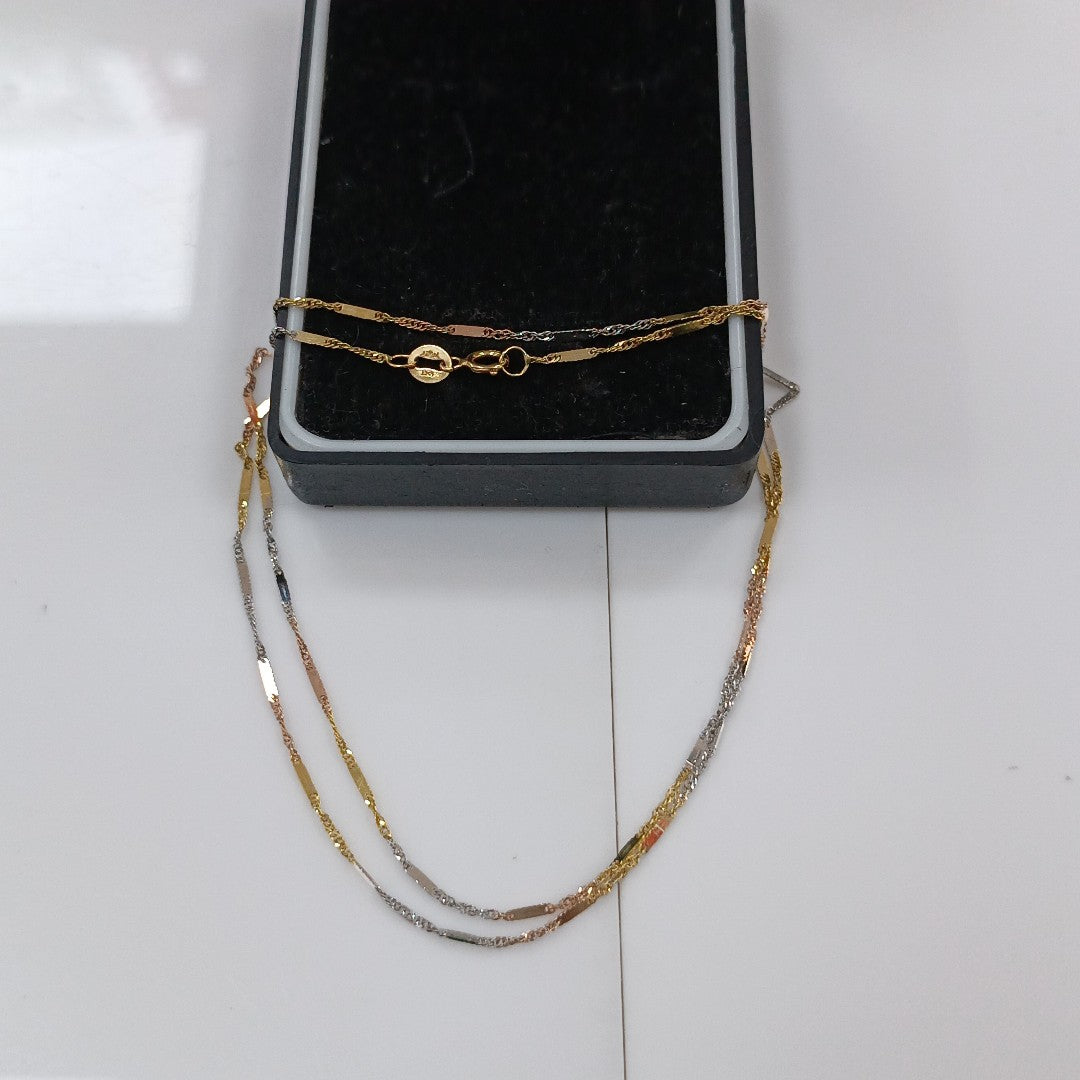 CADENA ORO, ORO COMBINADO 10 K 1.6 GRMS (SEMINUEVO)