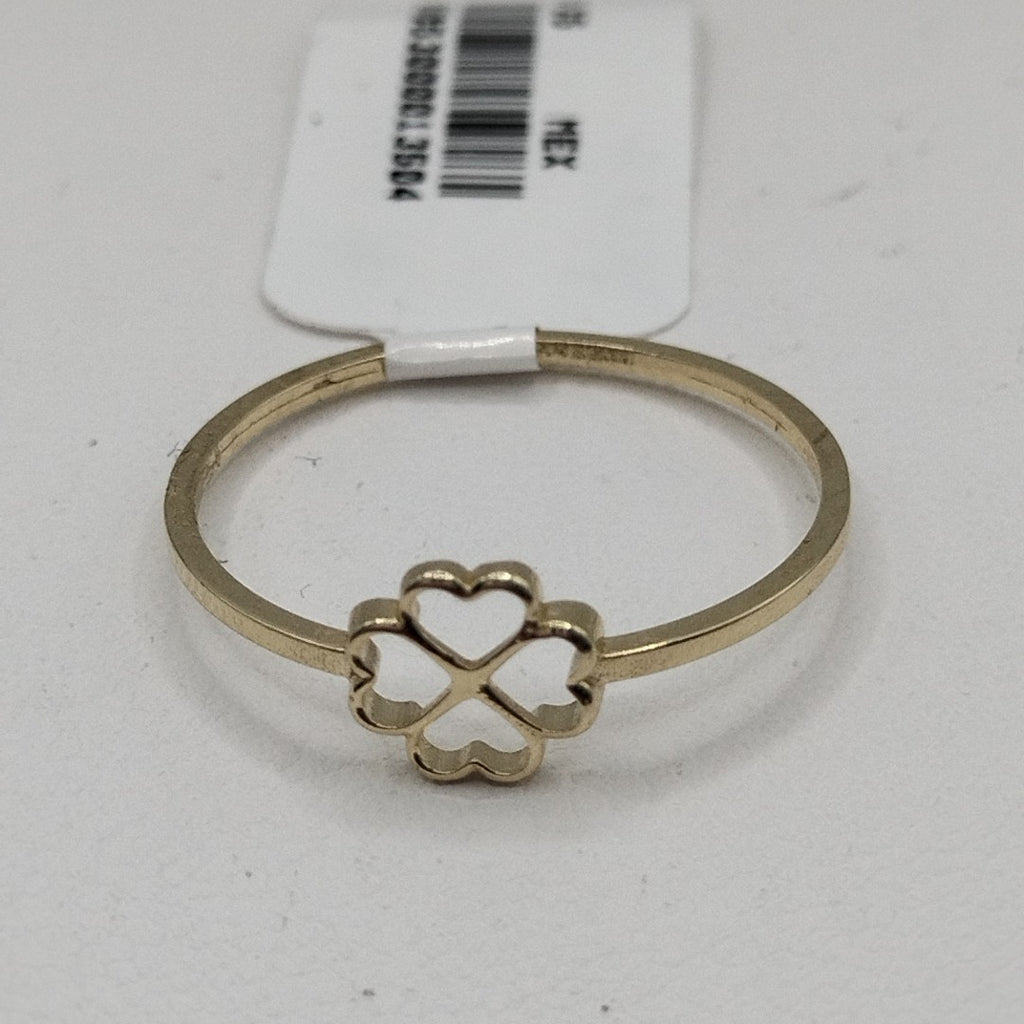 ANILLOS ANILLITO FIG TREBOL 10K TALLA 9 0.9 GR (NUEVO)