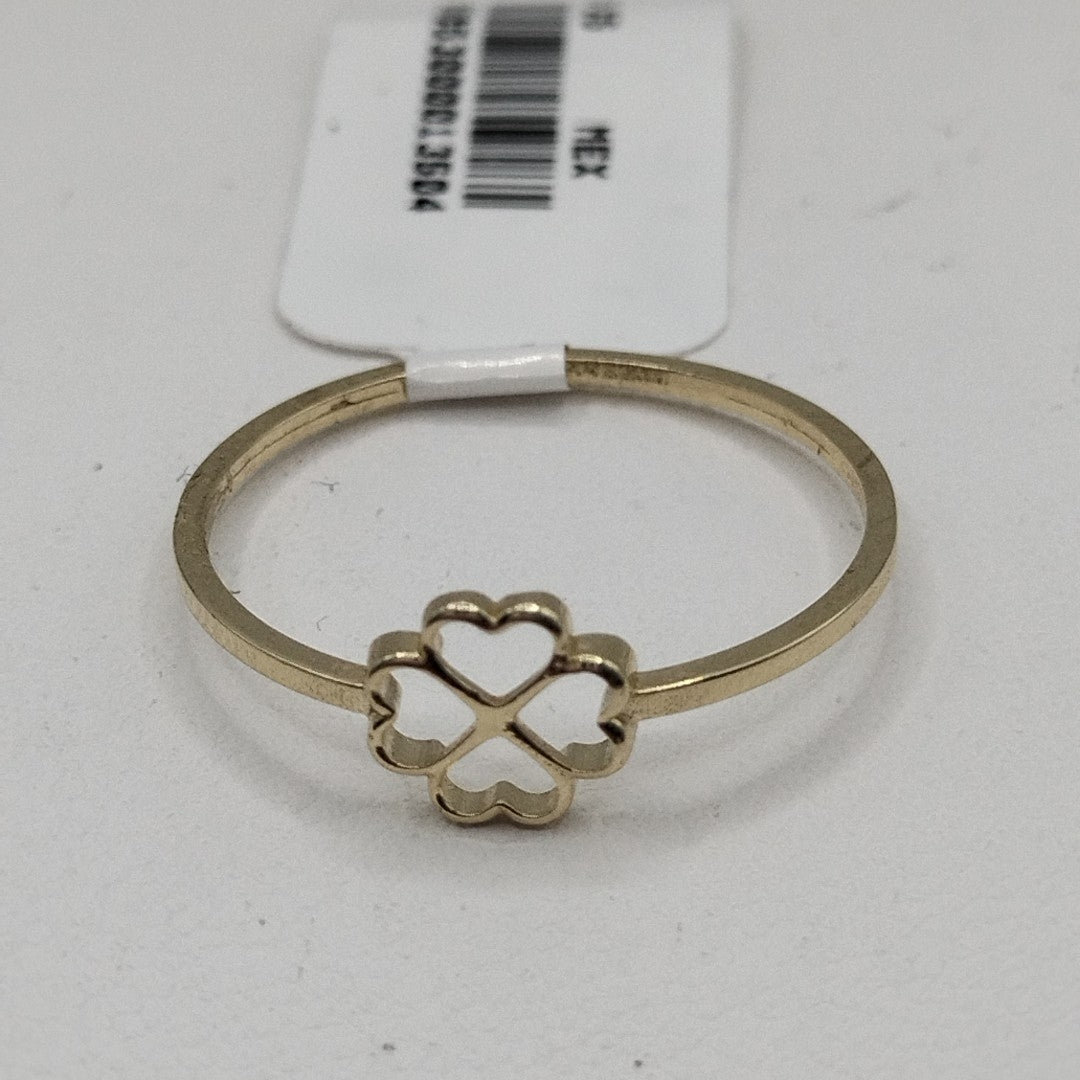 ANILLOS ANILLITO FIG TREBOL 10K TALLA 9 0.9 GR (NUEVO)