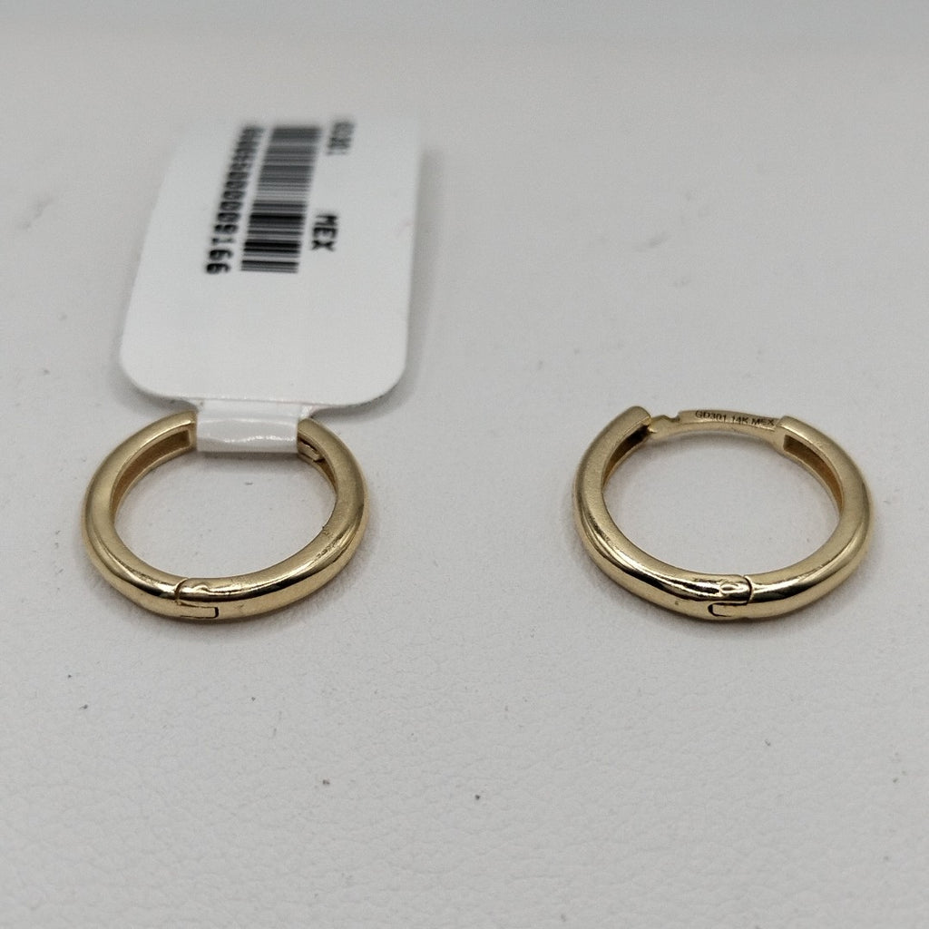 ARETES HUGGIES LISAS 14K 1.6 GR (NUEVO)