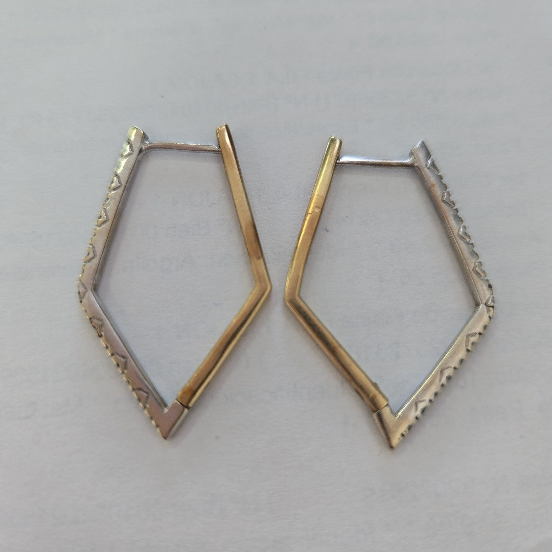 ARRACADAS PAR ORO COMBINADO 10 K 4,50 GRMS (SEMINUEVO)
