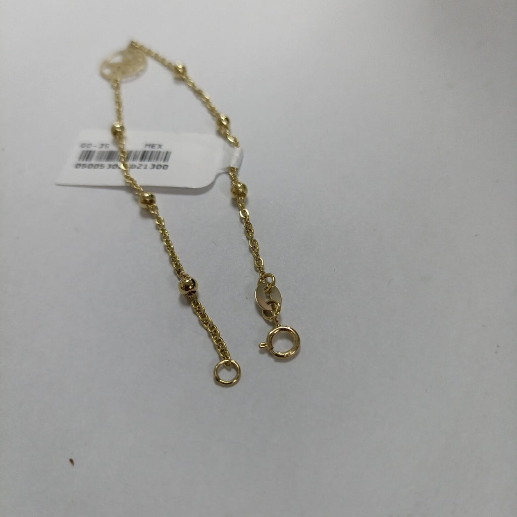 PULSERA TEJIDO ESPECIAL ARBOL 14K 18 CM 1.7 GR (NUEVO)