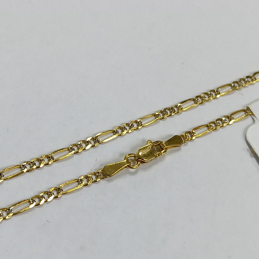 CADENA 3X1 DIAMANTADA 14K 55 CM 4.8 GR (NUEVO)