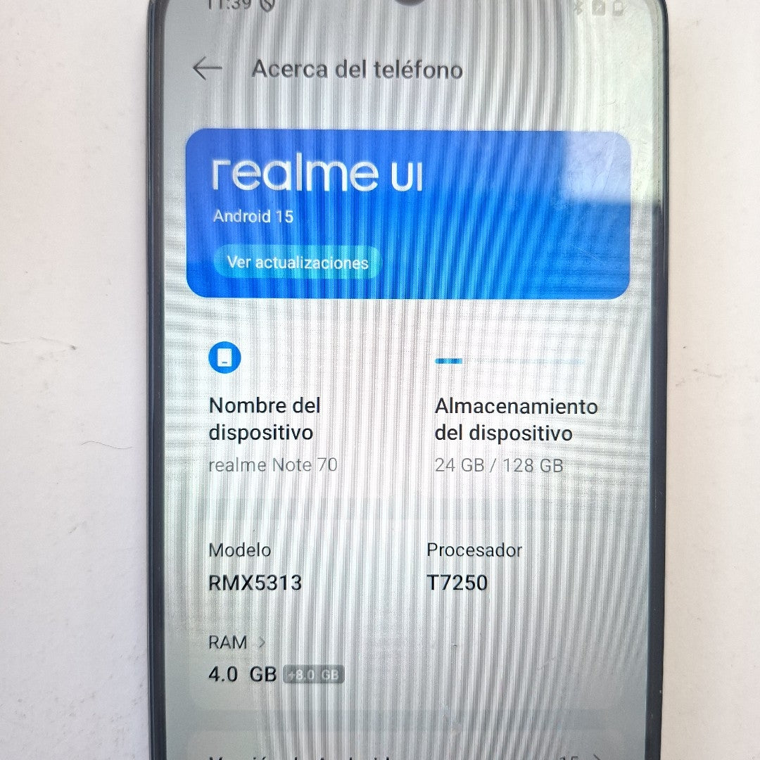 CELULAR REALME NOTE 70 RMX5313 (2025) 128 GB 4 GB RAM (SEMINUEVO)