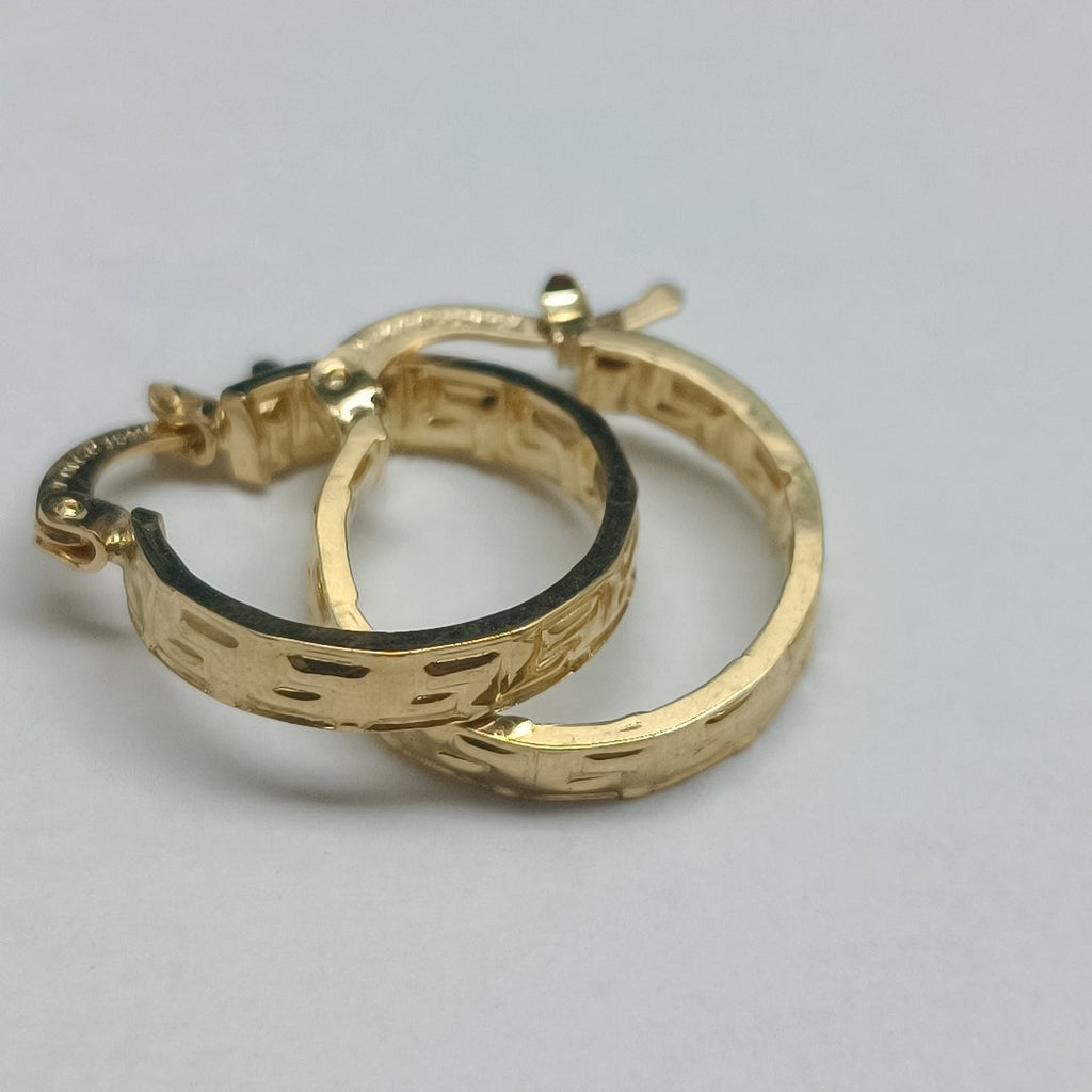 ARETES ARRACADAS FIG GRECAS 14K 1.8 GR (NUEVO)