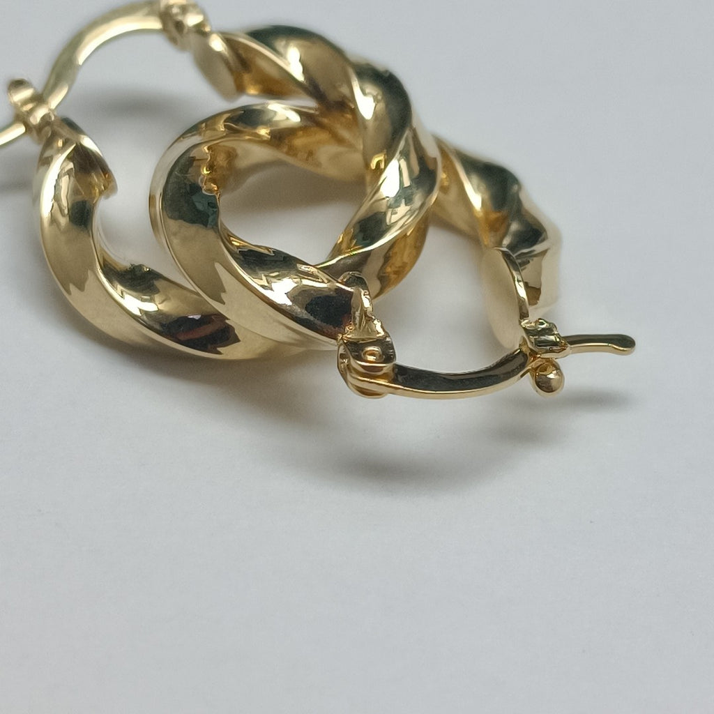 ARETES ARRACADA TORZAL 14K 1.9 GR (NUEVO)