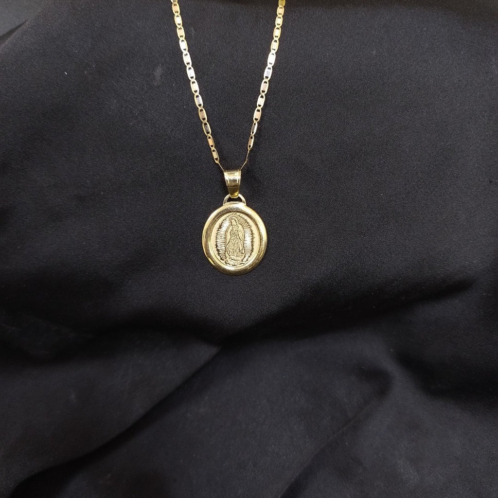 CADENA, MEDALLA RELIGIOSA ORO 14 K 2.5 GRMS (SEMINUEVO)