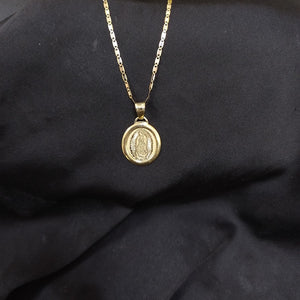 CADENA, MEDALLA RELIGIOSA ORO 14 K 2.5 GRMS (SEMINUEVO)