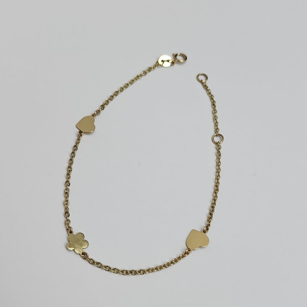 PULSERA ESPECIAL C FIGURAS 14K 18 CM 1.8 GR (NUEVO)