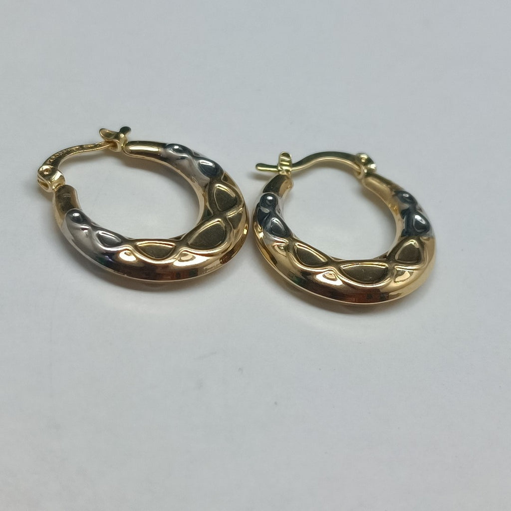 ARETES ARRACADAS COMBINADAS CON INFINITO 14K 2.3 GR (NUEVO)