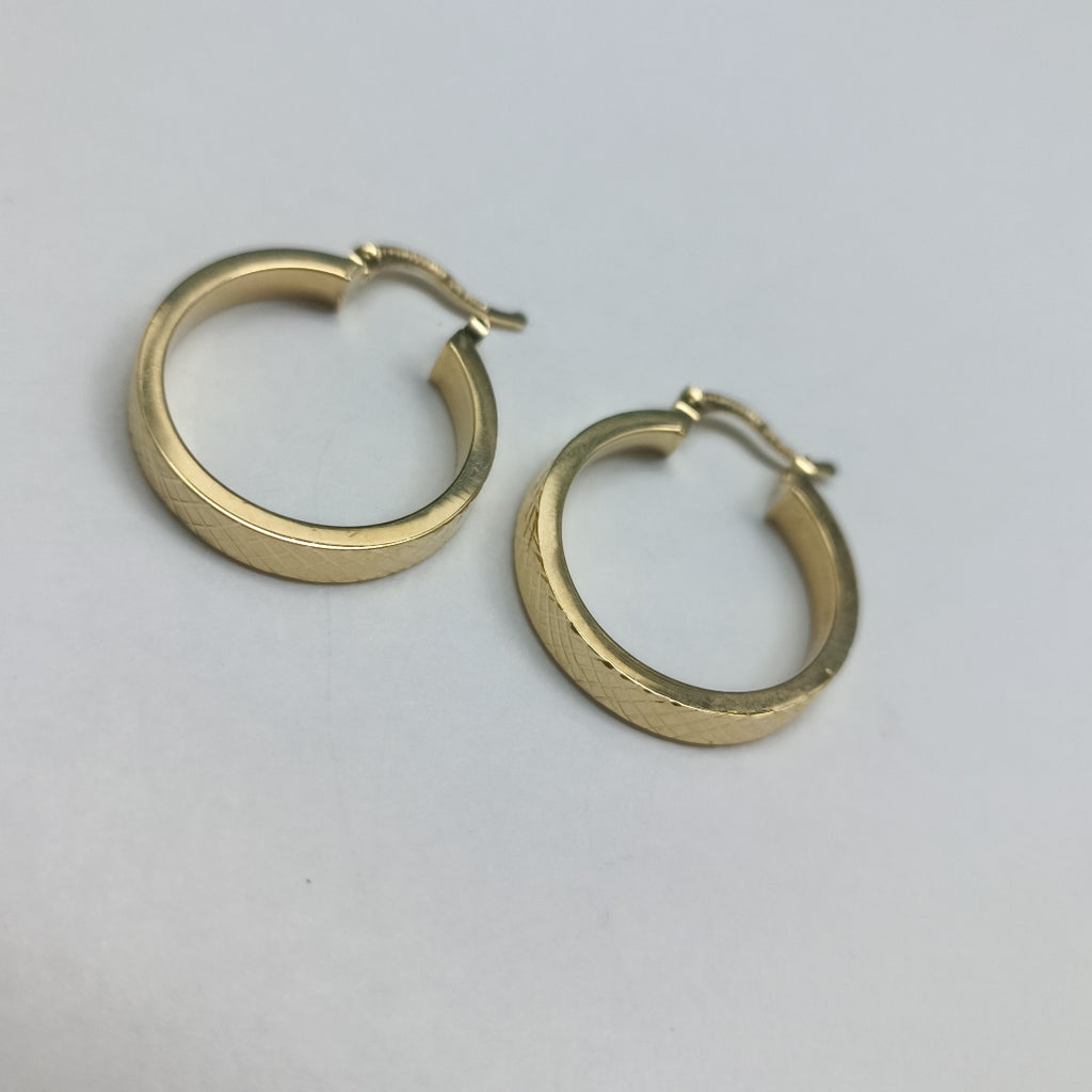 ARETES TEJIDO ARRACADAS FACETADAS 14K 2.9 GR (NUEVO)