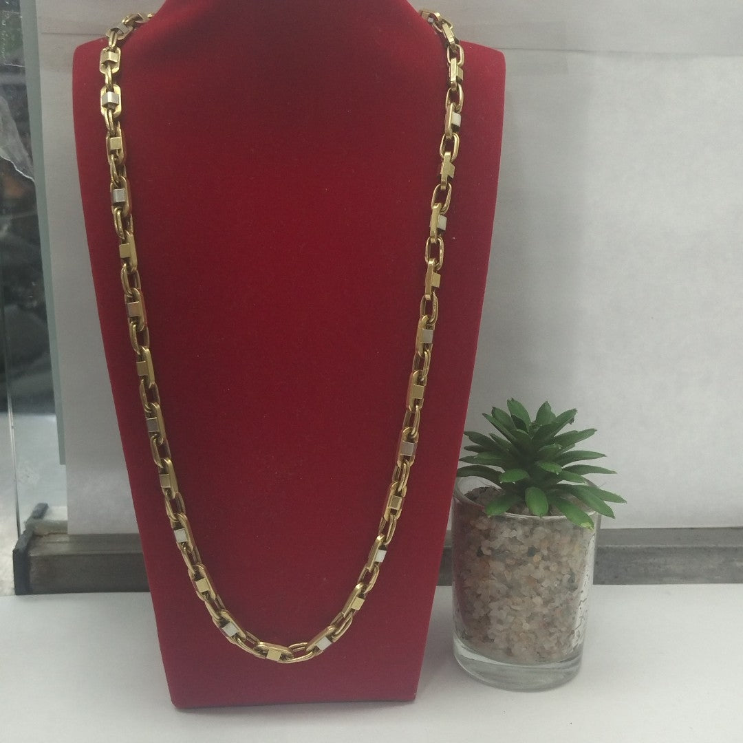 CADENA ORO, ORO BLANCO 14 K 24.3 GRMS (SEMINUEVO)