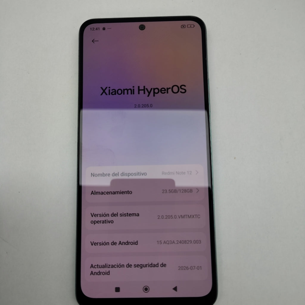 CELULAR XIAOMI REDMI NOTE 12 23028RA60L (2023) 128 GB 4 GB RAM (SEMINUEVO)