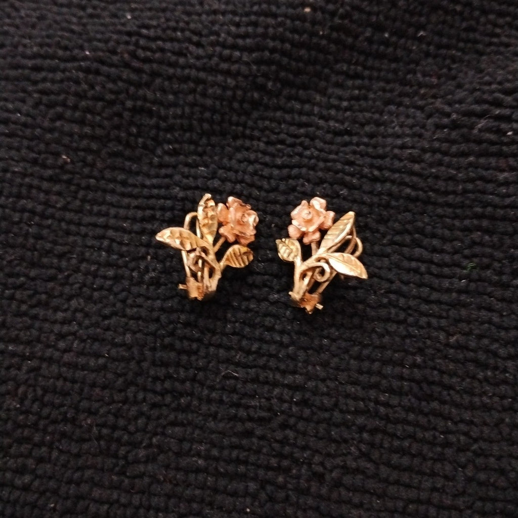 ARETES PAR ORO COMBINADO 10 K 2,80 GRMS (SEMINUEVO)