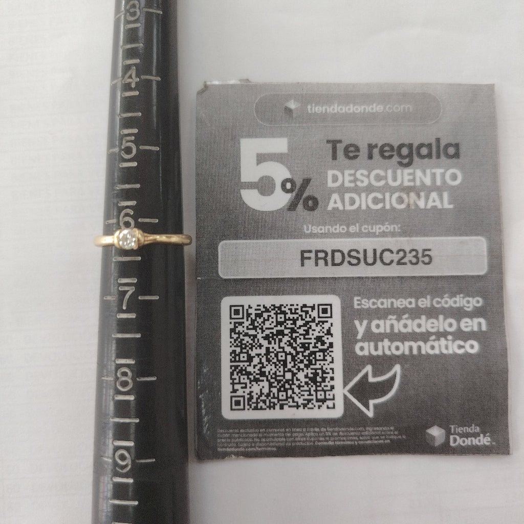SOLITARIO ORO 14 K 2.8 GRMS (SEMINUEVO)