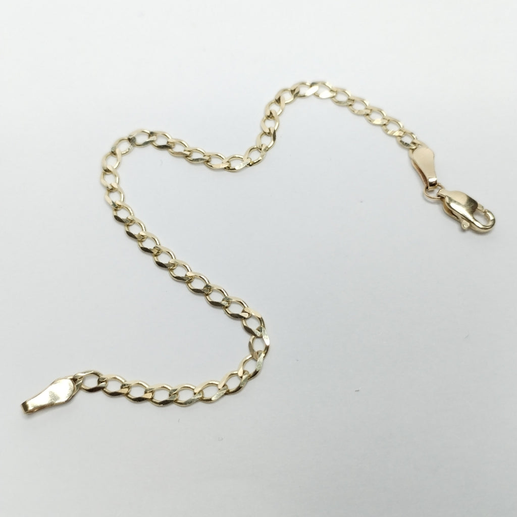PULSERA TEJIDO BARBADA 14K 18 CM 3.4 GR (NUEVO)