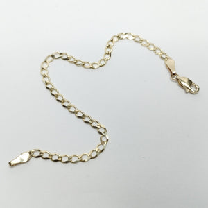 PULSERA TEJIDO BARBADA 14K 18 CM 3.4 GR (NUEVO)