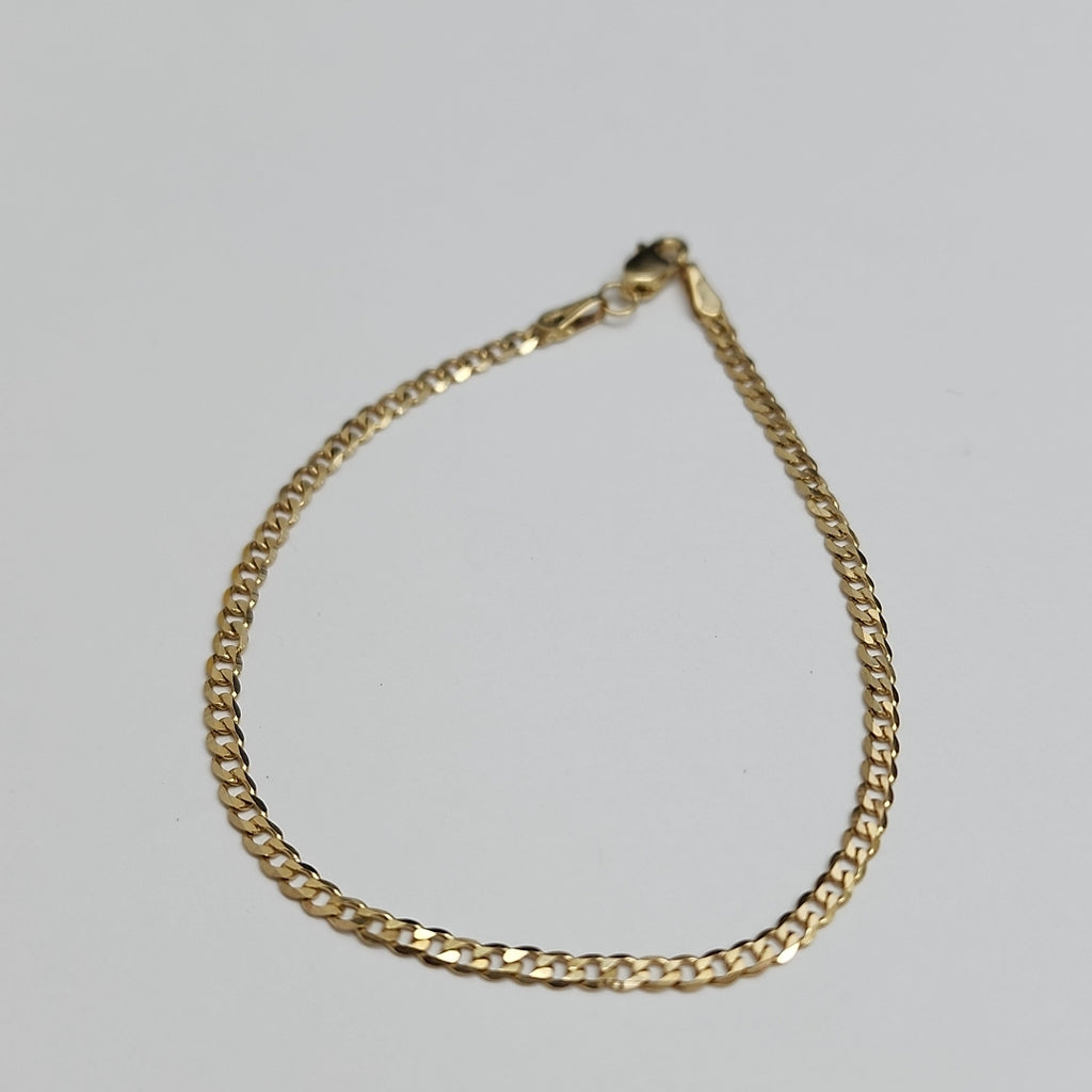 PULSERA TEJIDO BARBADA 14K 18 CM 2 GR (NUEVO)