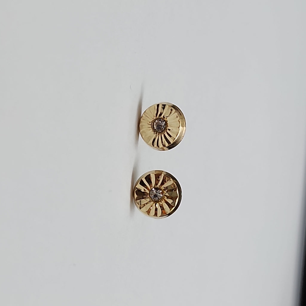 BROQUELES BROQUEL FIG BOTON C CIRCONIA 14K 0.2916 GR (NUEVO)