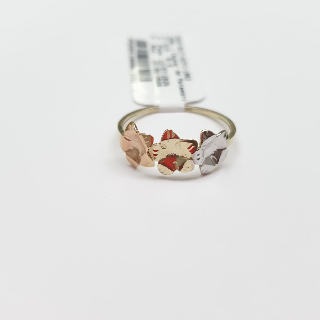 ANILLOS ANILLITO FIG FLORES 10K TALLA 9 1.3 GR (NUEVO)