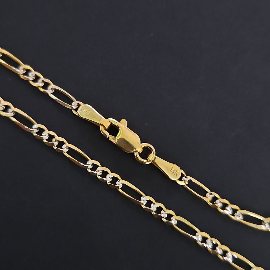 CADENA 3X1 DIAMANTADA 14K 55 CM 4.8 GR (NUEVO)