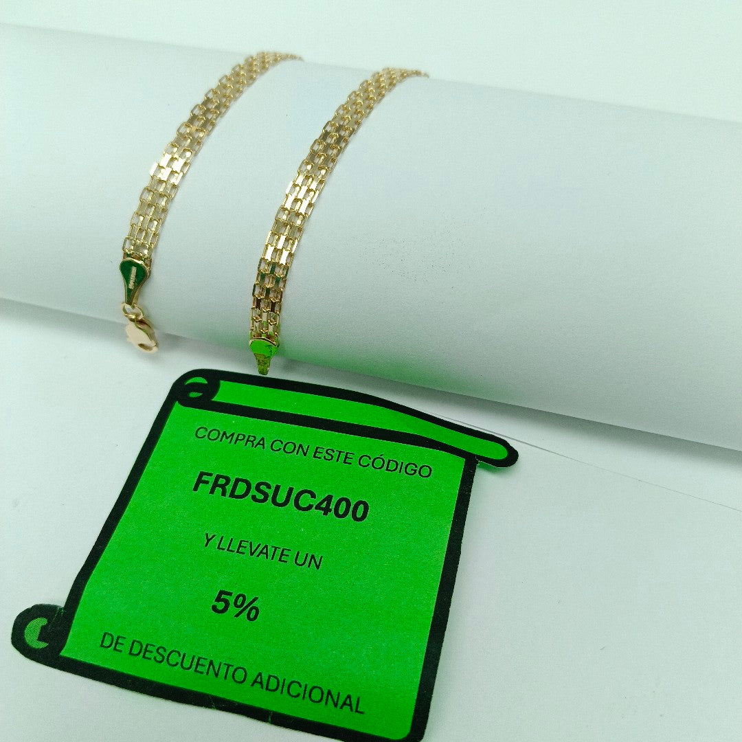 PULSERA ESPECIAL 10K 21 CM 4.4 GR (NUEVO)
