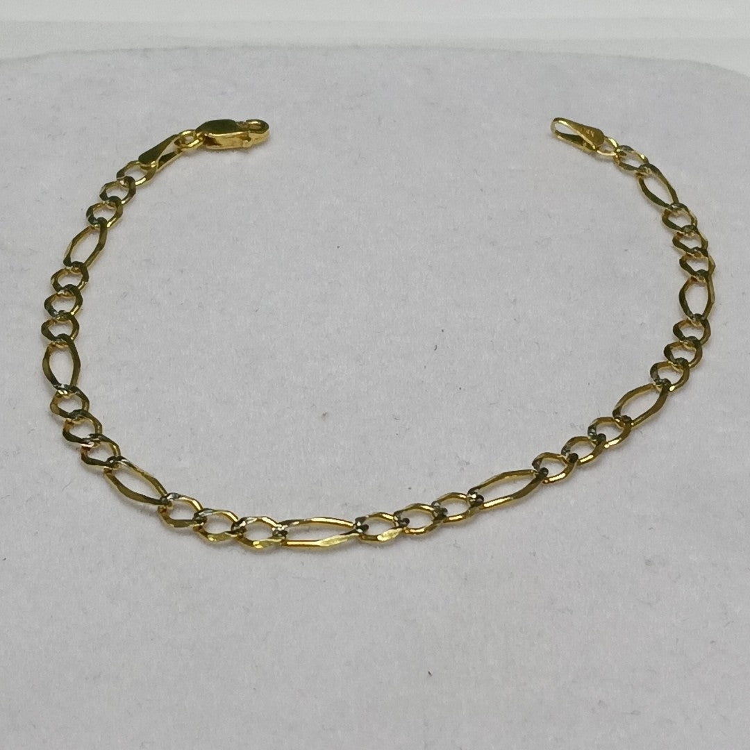 PULSERA 3X1 DIAMANTADA 14K 18 CM 2.7 GR (NUEVO)