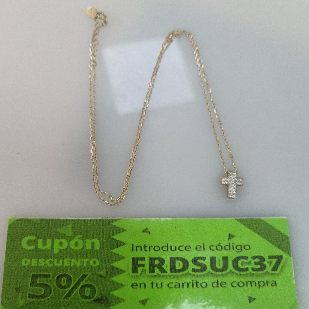 CADENA,CRUZ ORO 14 K 1,60 GRMS (SEMINUEVO)