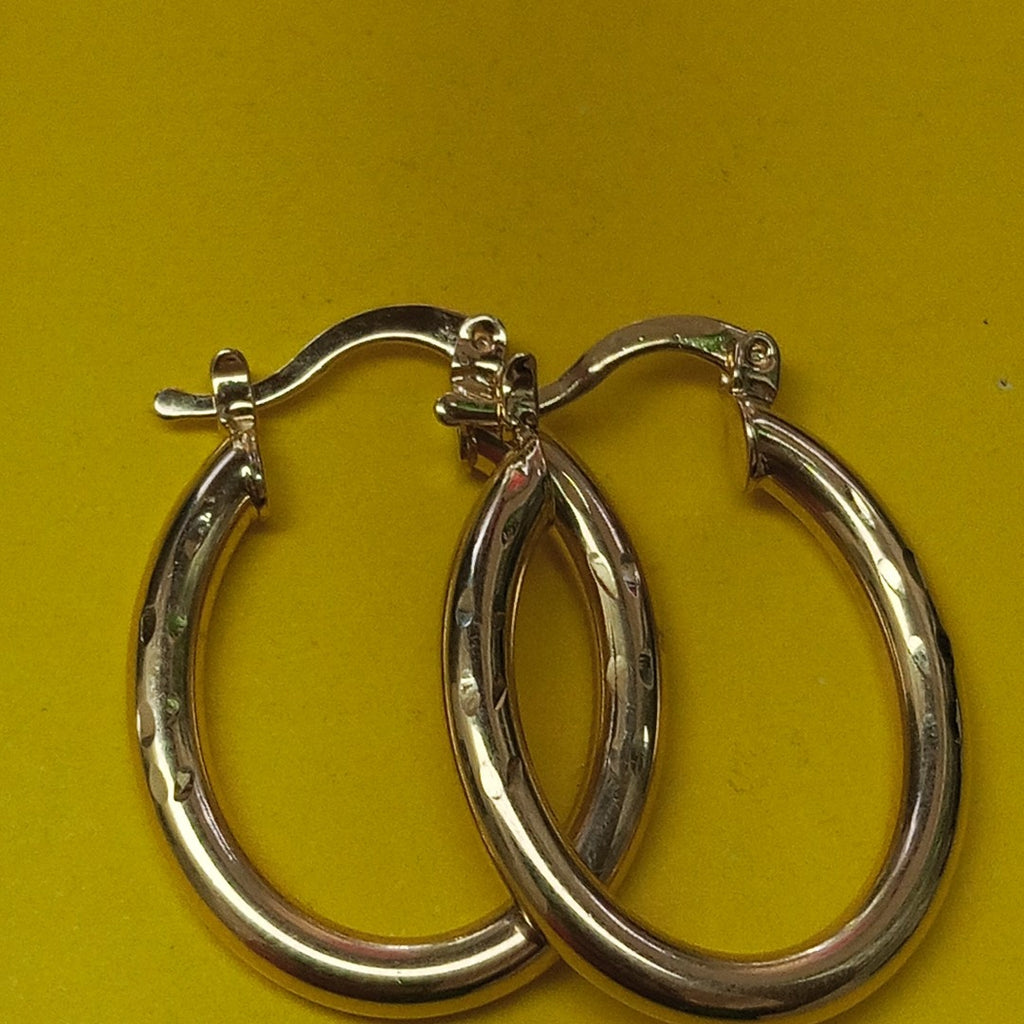 ARETES TEJIDO ARRACADAS CON NUMEROS ROMANOS 14K 2.1 GR (NUEVO)
