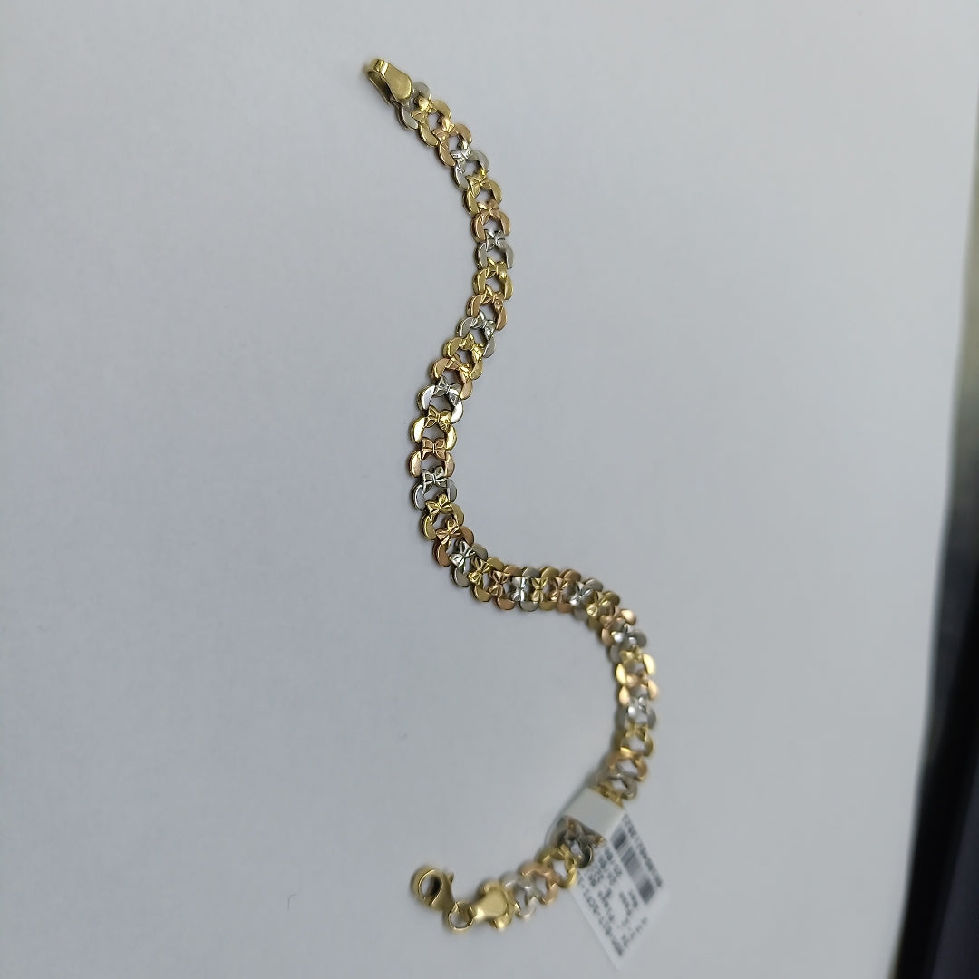 PULSERA ORO COMBINADO 14 K 5.2 GRMS (SEMINUEVO)