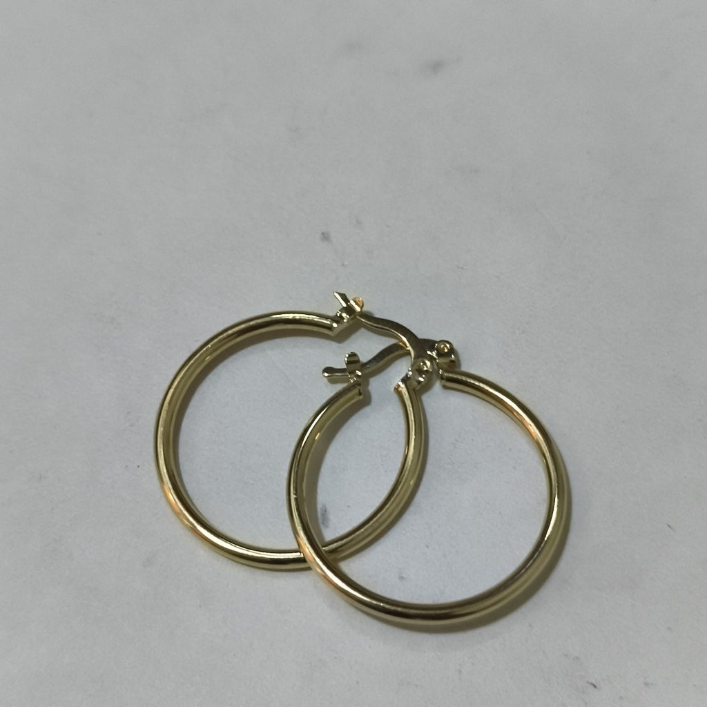 ARETES TEJIDO ARRACADAS LISAS 14K 1.5 GR (NUEVO)