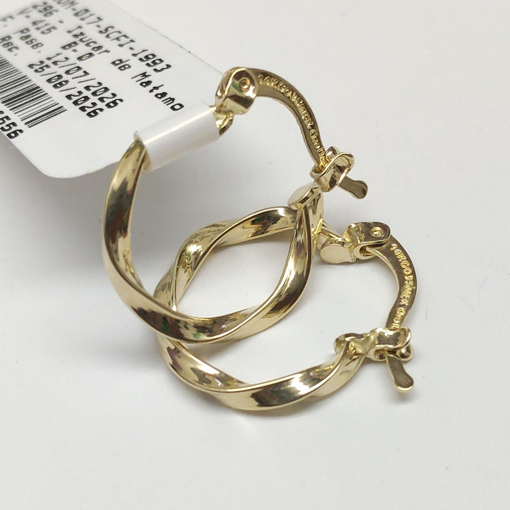 ARETES ARRACADAS TORZAL 14K 1.2 GR (NUEVO)