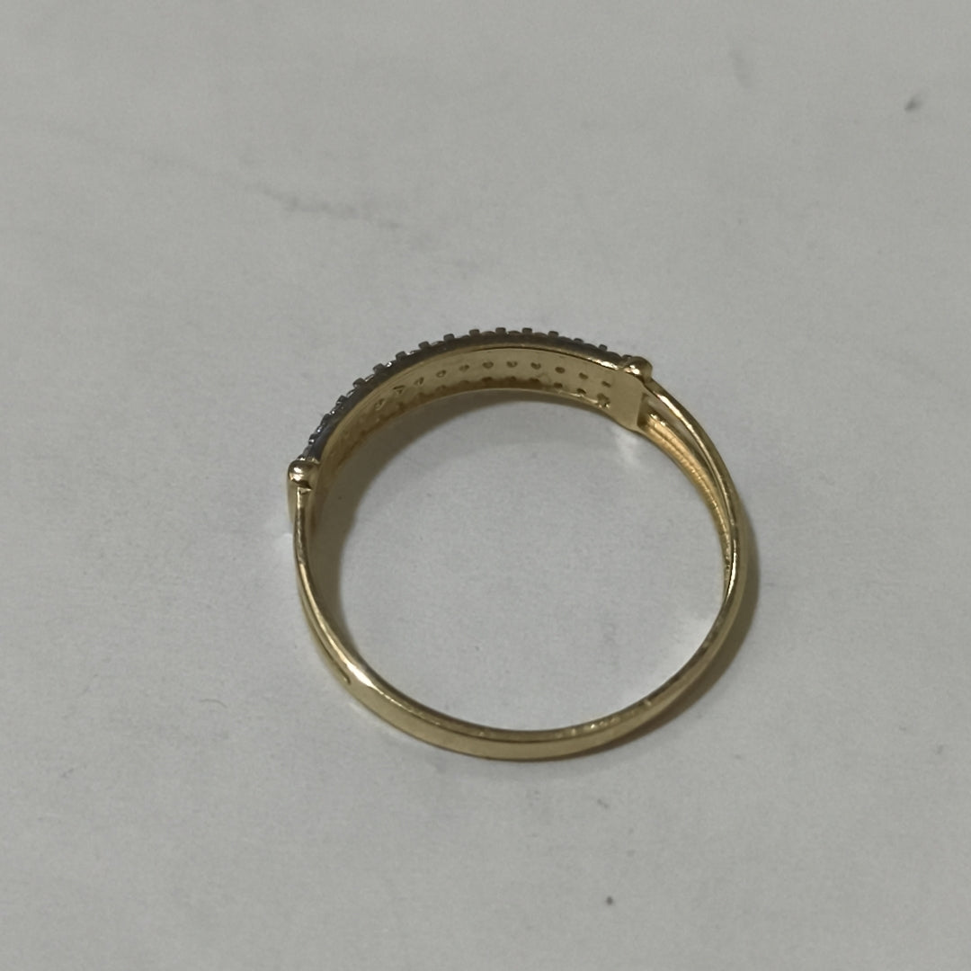 ANILLO ANILLITO C CIRCONIAS 14K 9 TALLA 1.4 GR (NUEVO)