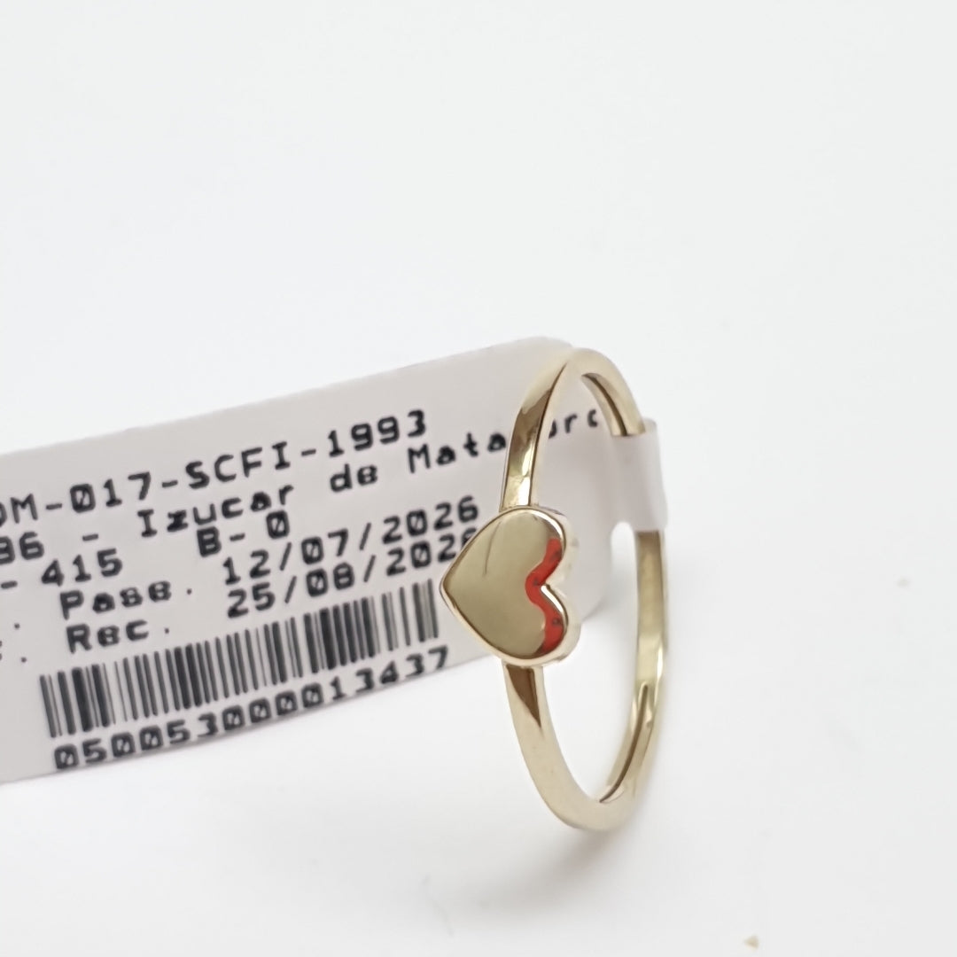 ANILLOS ANILLITO FIG CORAZON 10K TALLA 8 1.2 GR (NUEVO)