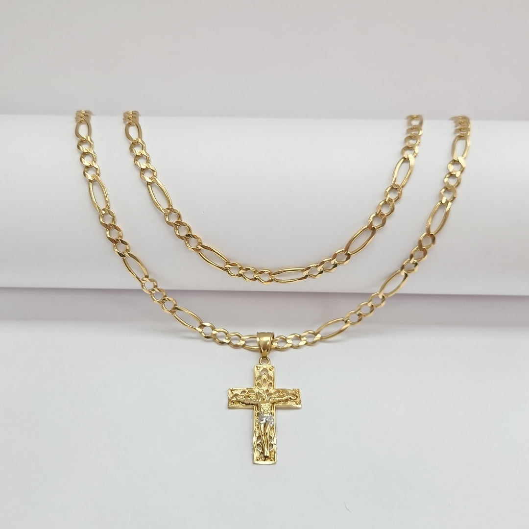 CADENA, CRUCIFIJO ORO 14 K 22.1 GRMS (SEMINUEVO)