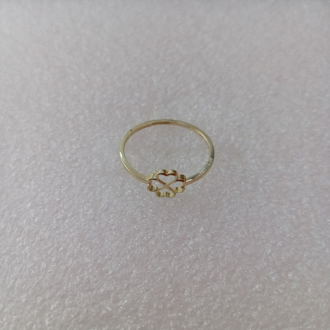 ANILLOS ANILLITO FIG TREBOL 10K TALLA 7 0.8 GR (NUEVO)