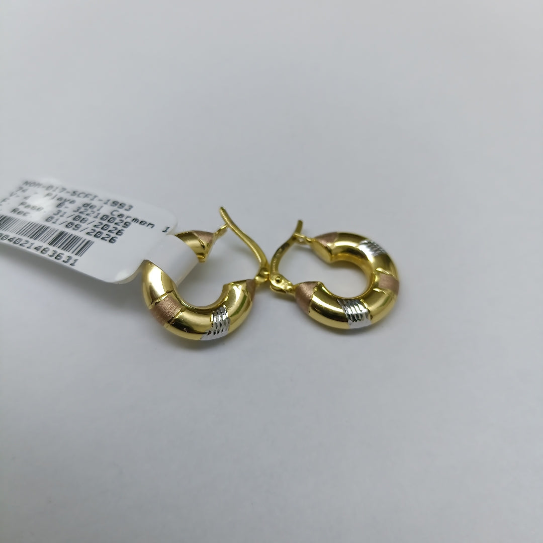 ARRACADAS PAR ORO 14 K 1.9 GRMS (SEMINUEVO)