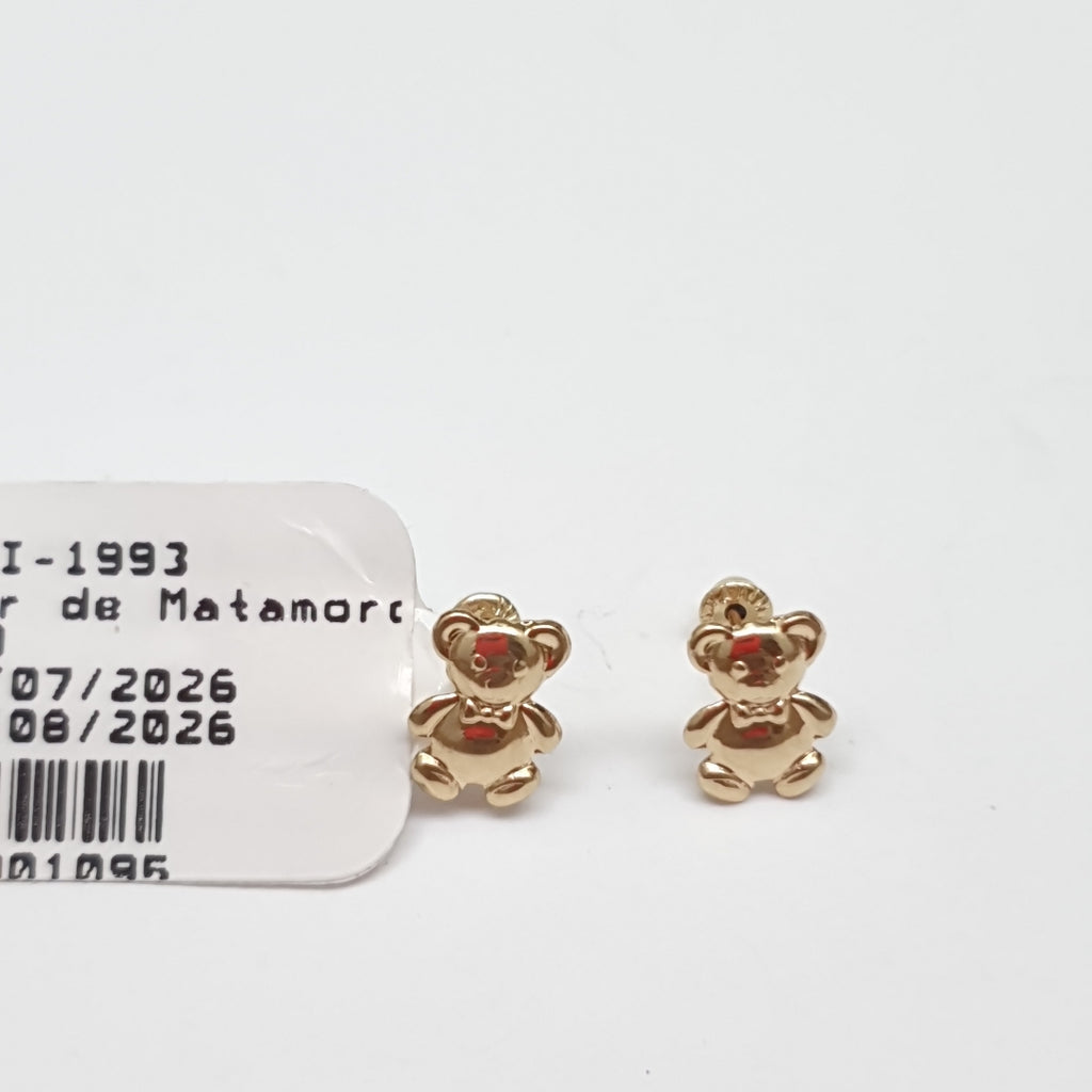 BROQUELES BROQUEL FIG OSO 14K 0.2592 GR (NUEVO)