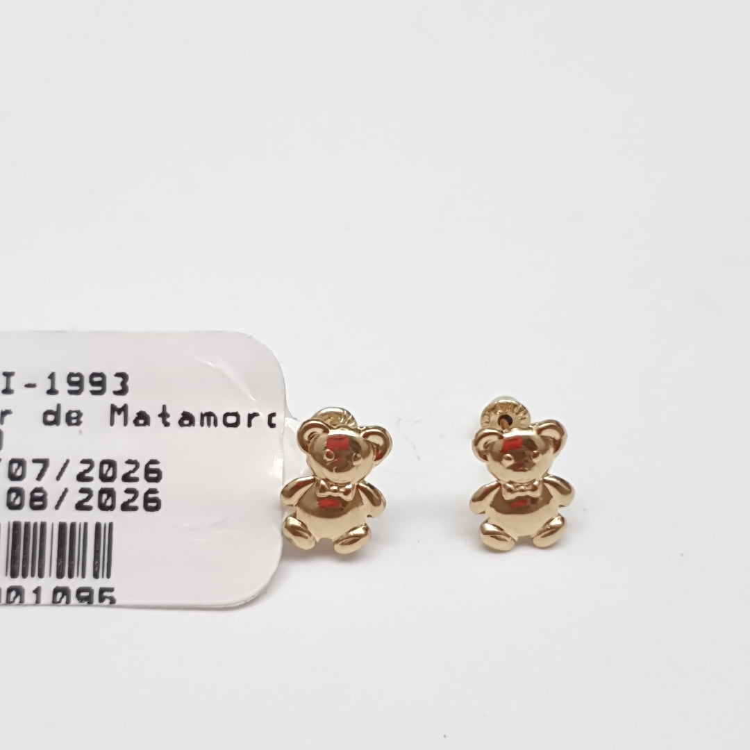 BROQUELES BROQUEL FIG OSO 14K 0.2592 GR (NUEVO)