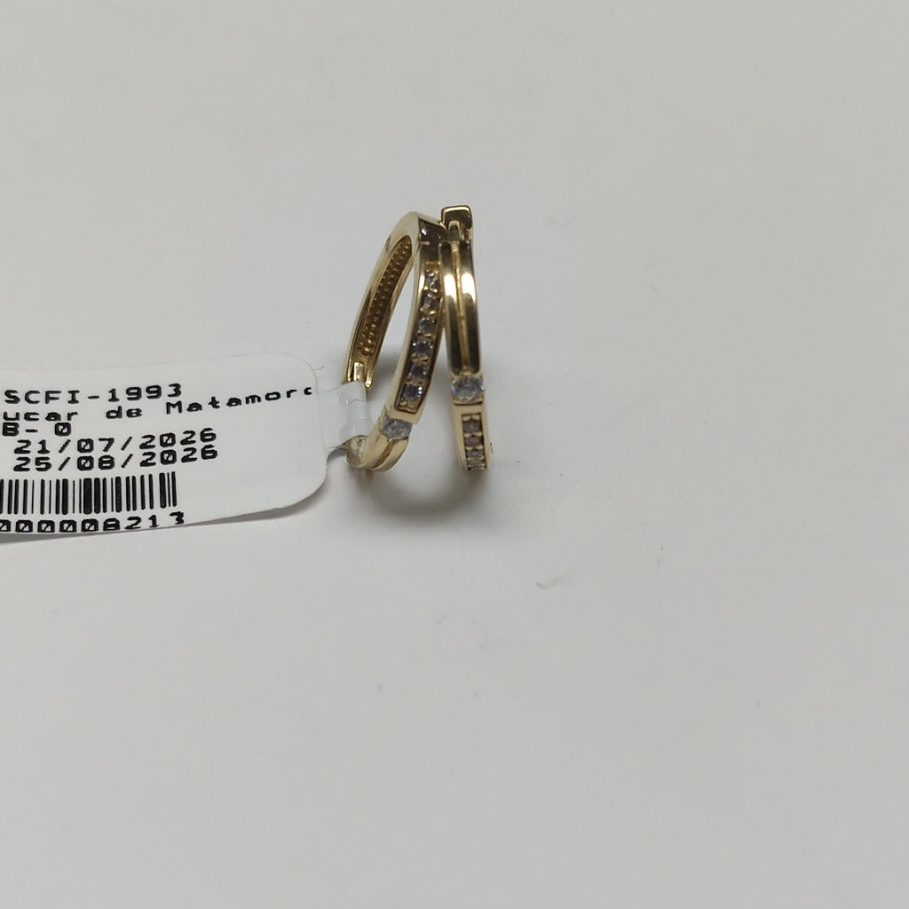 ARETES ARRACADAS LISAS 14K 2.3 GR (NUEVO)