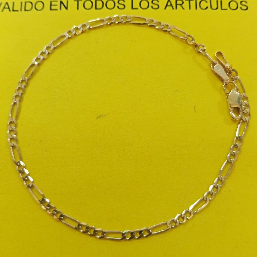PULSERA TEJIDO 3X1 14K 21 CM 2.3 GR (NUEVO)