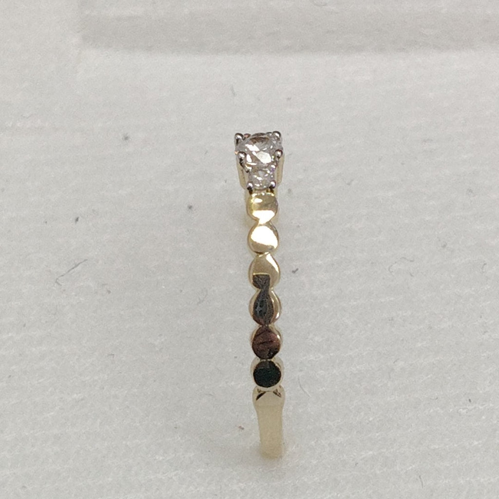 ANILLO ANILLITO C CIRCONIAS 14K 6.5 TALLA 1.1 GR (NUEVO)