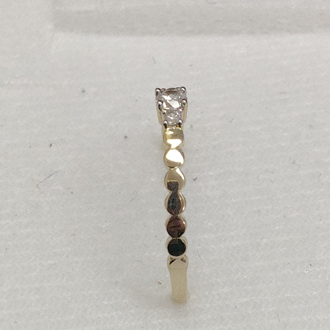 ANILLO ANILLITO C CIRCONIAS 14K 6.5 TALLA 1.1 GR (NUEVO)