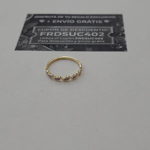 ANILLO ANILLITO FIG C CIRCONIAS 14K 6.5 TALLA 1.1 GR (NUEVO)