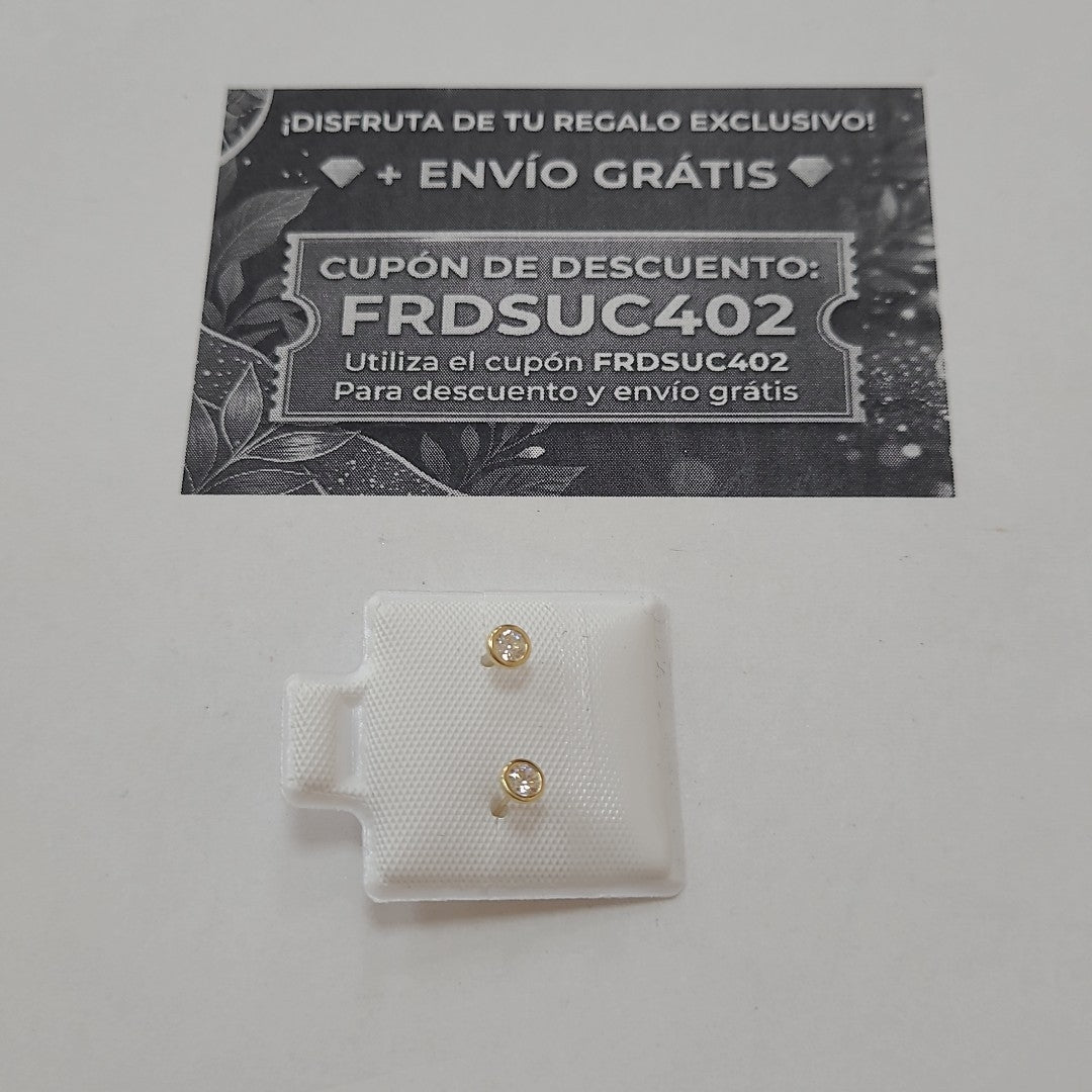 BROQUELES BROQUEL C CIRCONIA 14K 0.1501 GR (NUEVO)