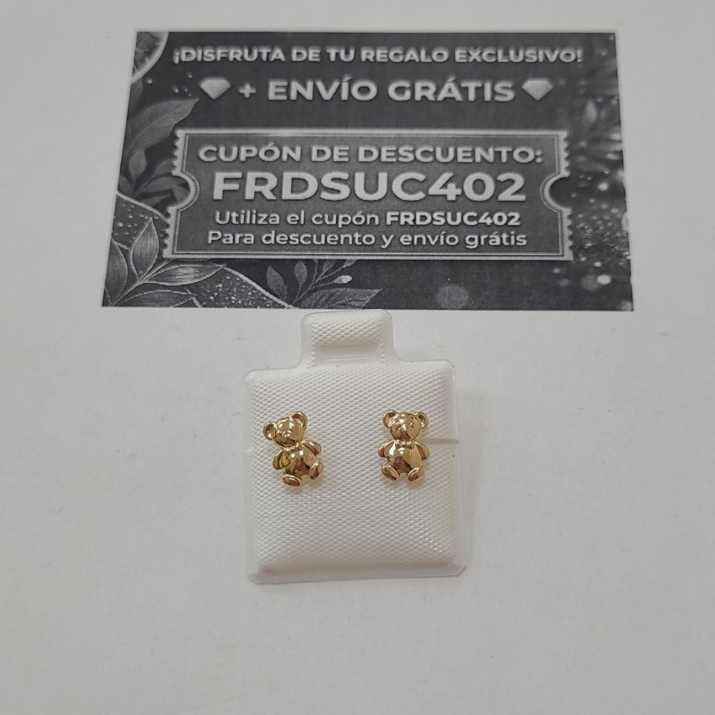 BROQUELES BROQUEL FIG OSO 14K 0.2592 GR (NUEVO)