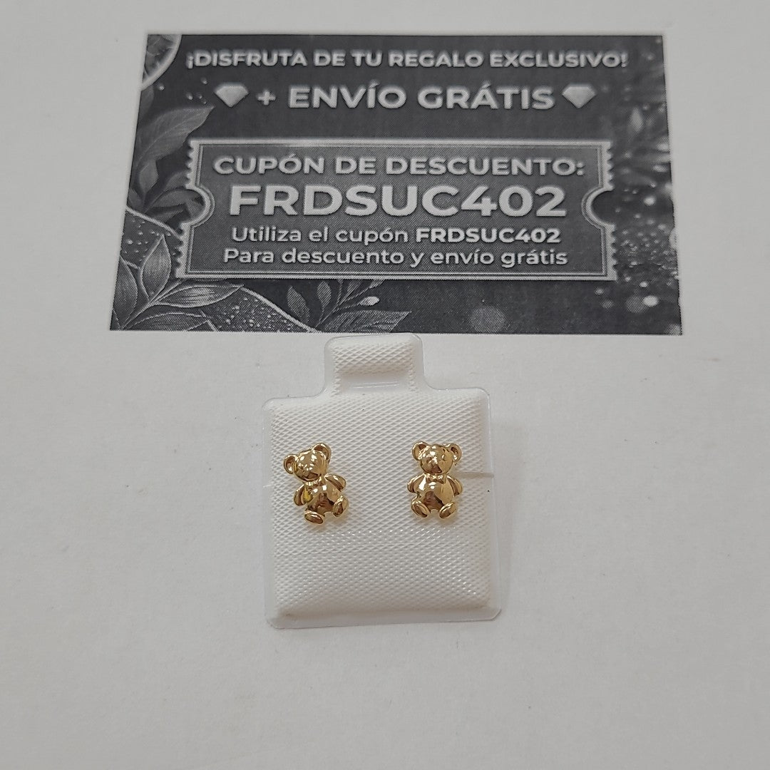 BROQUELES BROQUEL FIG OSO 14K 0.2592 GR (NUEVO)