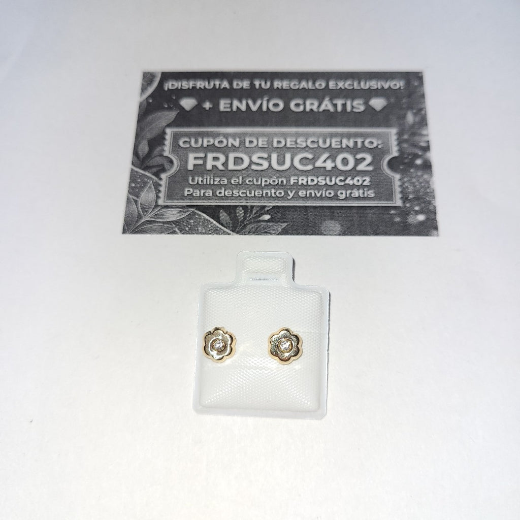 BROQUELES BROQUEL FIG FLOR C CIRCONIA 14K 0.2581 GR (NUEVO)